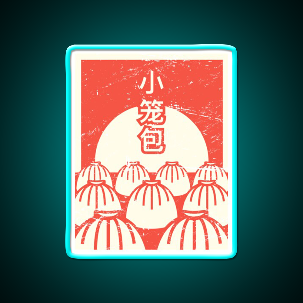 Funny Xiaolongbao Chinese Food Dumpling Led Neon Sign Chinese Food Rgb Color