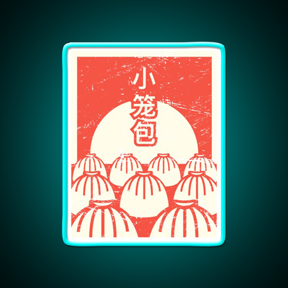 Funny Xiaolongbao Chinese Food Dumpling Led Neon Sign Chinese Food Rgb Color