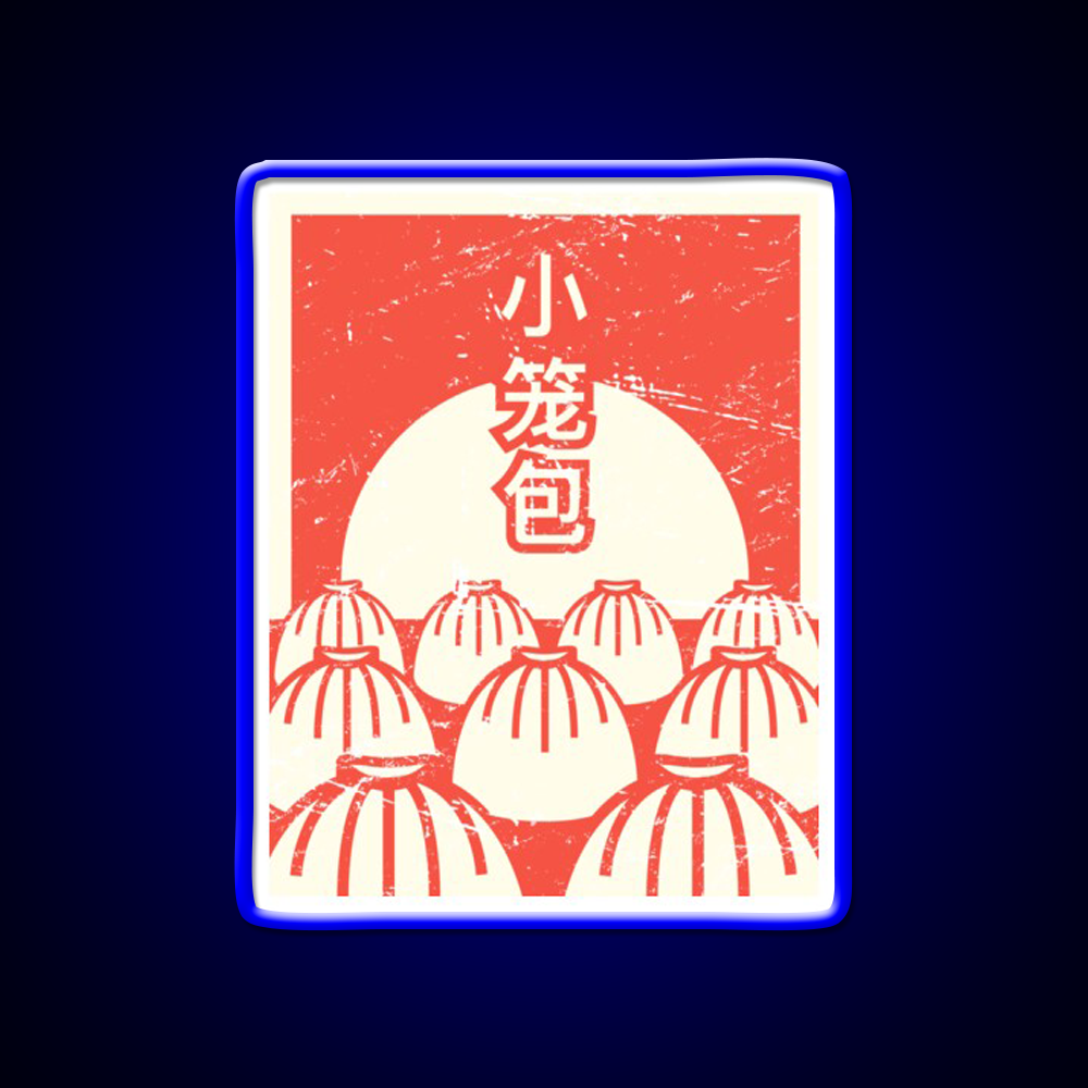 Funny Xiaolongbao Chinese Food Dumpling Led Neon Sign Chinese Food Rgb Color