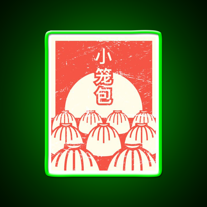 Funny Xiaolongbao Chinese Food Dumpling Led Neon Sign Chinese Food Rgb Color