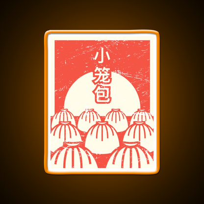 Funny Xiaolongbao Chinese Food Dumpling Led Neon Sign Chinese Food Rgb Color