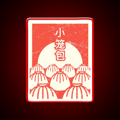 Funny Xiaolongbao Chinese Food Dumpling Led Neon Sign Chinese Food Rgb Color