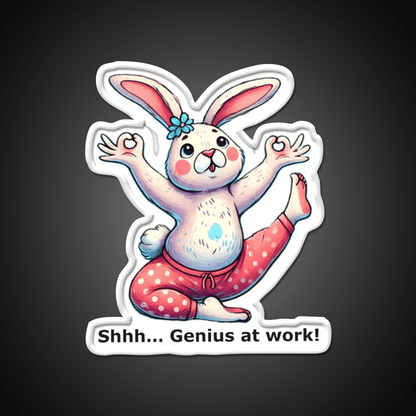 Funny Yoga Bunny Poses Yoga Led Neon Sign For Wellness Space Rgb Color - Shineneon