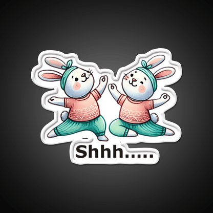 Funny Yoga Bunny Poses Yoga Led Neon Sign Yoga Studio Rgb Color - Shineneon