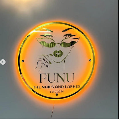 Funu Salon4 Acrylic Business Logo Sign - Shineneon