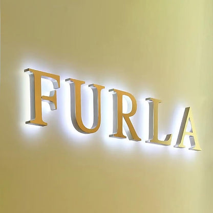 Furla 3D Backlit Letters Business Metal Led Sign - Shineneon