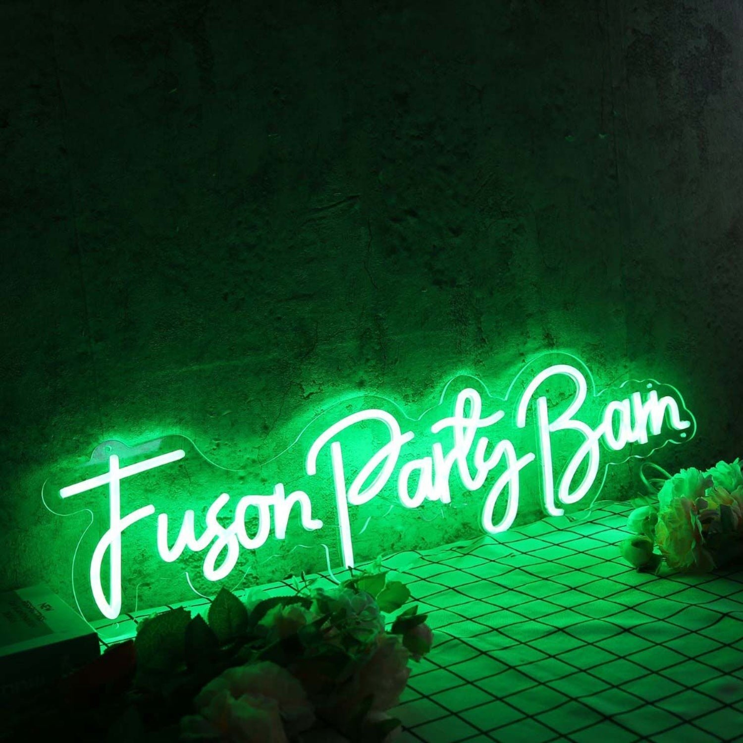Fuson Party Barn Green Led Neon Sign - Shineneon