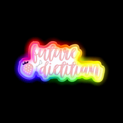 Future Dietitian Snack Food Led Neon Sign Rgb Color - LED neon sign close-up detail