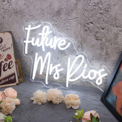 Future Mrs Rios White Led Neon Sign - Shineneon