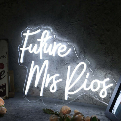 Future Mrs Rios White Led Neon Sign - Shineneon