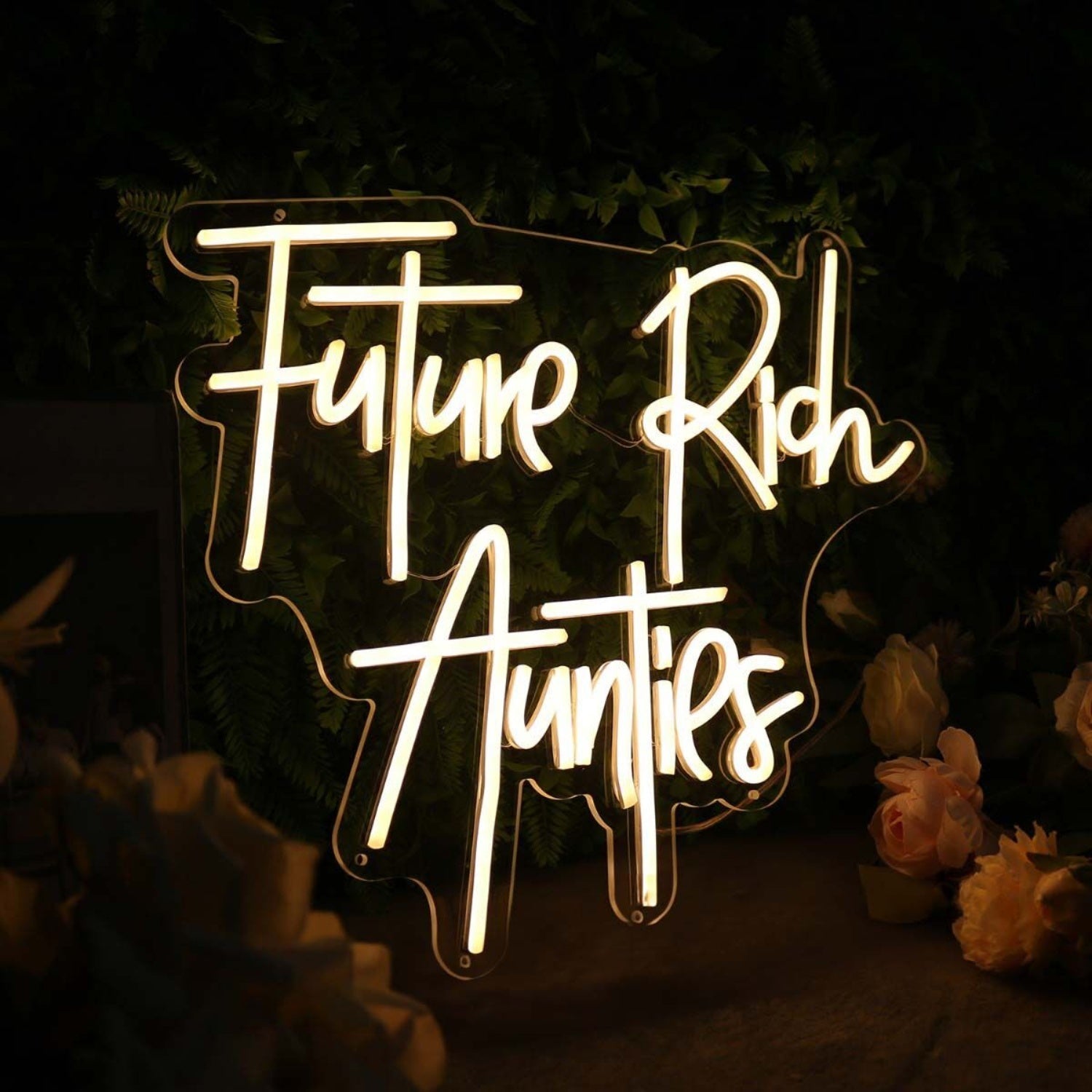 Future Rich Aunties Yellow Led Neon Sign - Shineneon