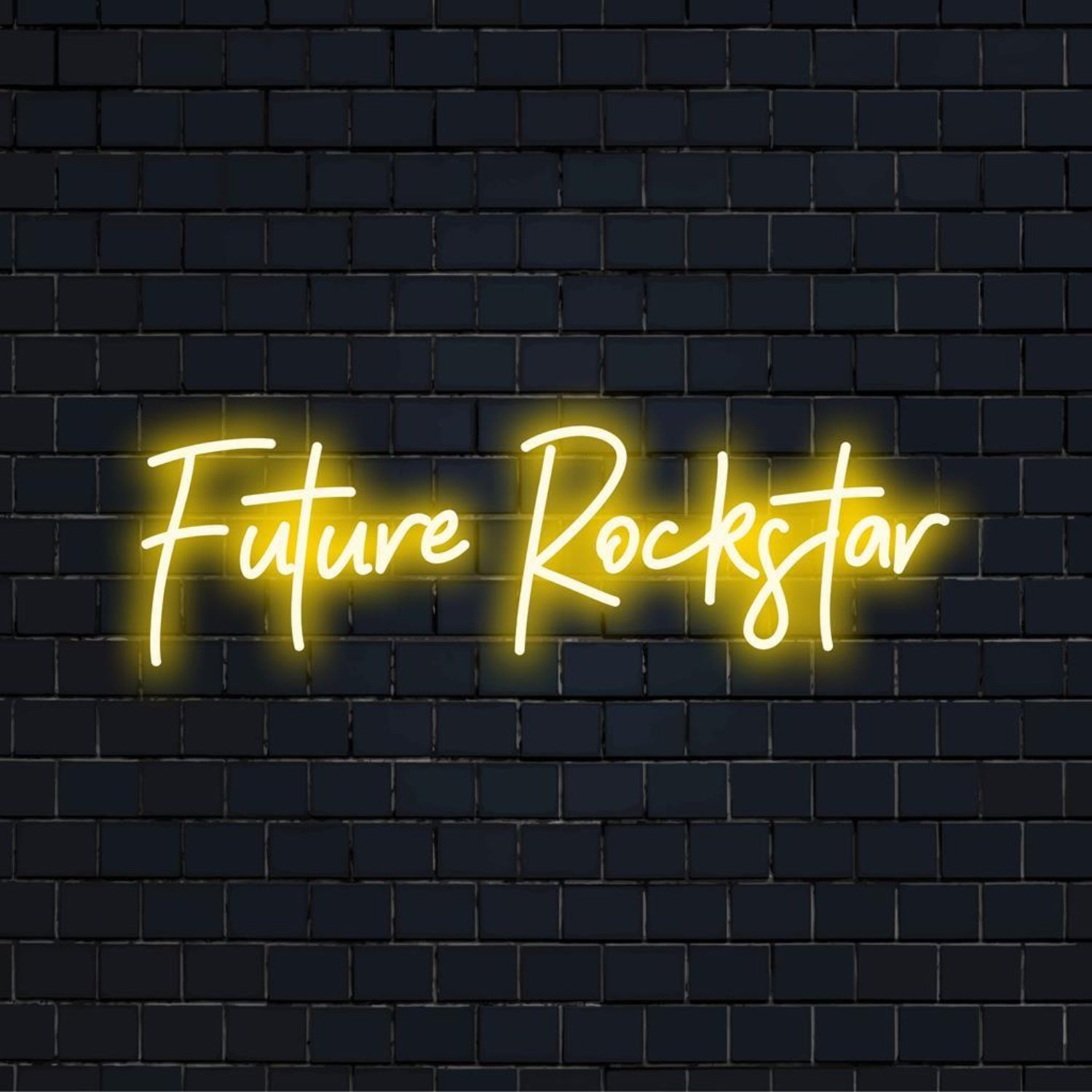 Future Rockstar Yellow Glow Led Neon Sign For Music Studio Wall Decor | Shineneon