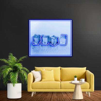 Fwc 0696 Ice Cubes Wall Artwork Neon Signs