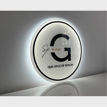 G Space Salon Acrylic Business Logo Sign - Shineneon
