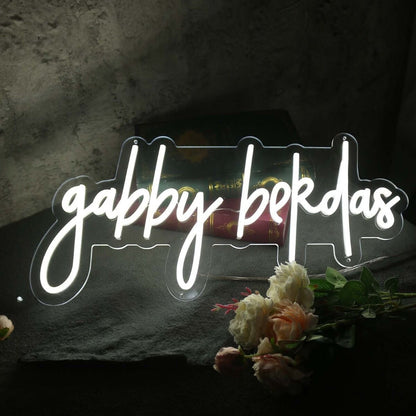 Gabby Bekdas White Led Neon Sign - Shineneon