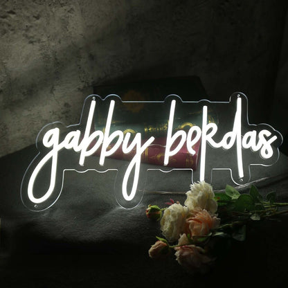 Gabby Bekdas White Led Neon Sign Wall Art | Shineneon