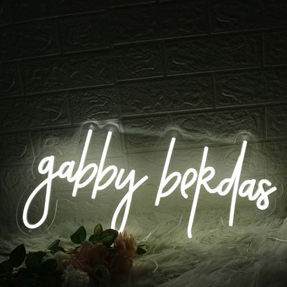 Gabby Bekdas White Led Neon Sign Wall Art | Shineneon