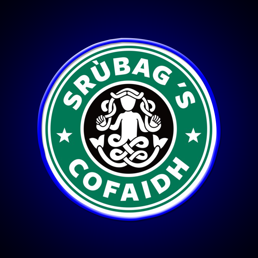 Gaelic Coffee Parody Whiskey Drink Bar Led Neon Sign Rgb Color