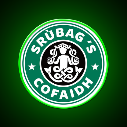 Gaelic Coffee Parody Whiskey Drink Bar Led Neon Sign Rgb Color