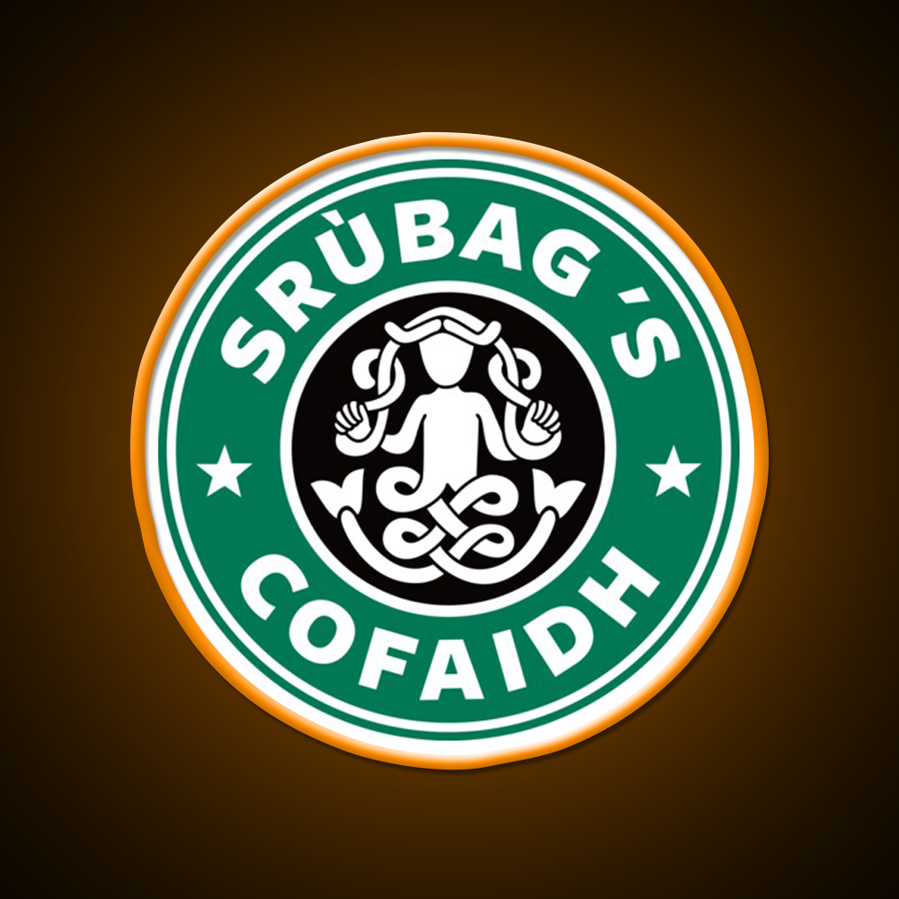 Gaelic Coffee Parody Whiskey Drink Bar Led Neon Sign Rgb Color