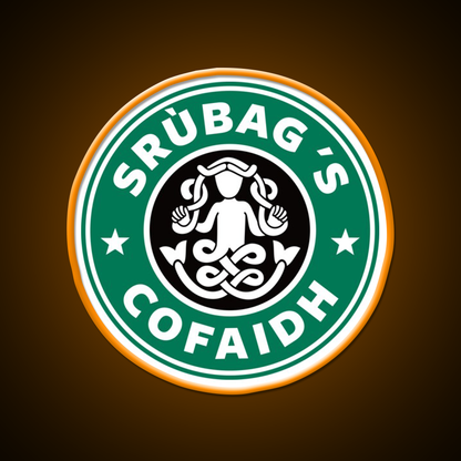 Gaelic Coffee Parody Whiskey Drink Bar Led Neon Sign Rgb Color