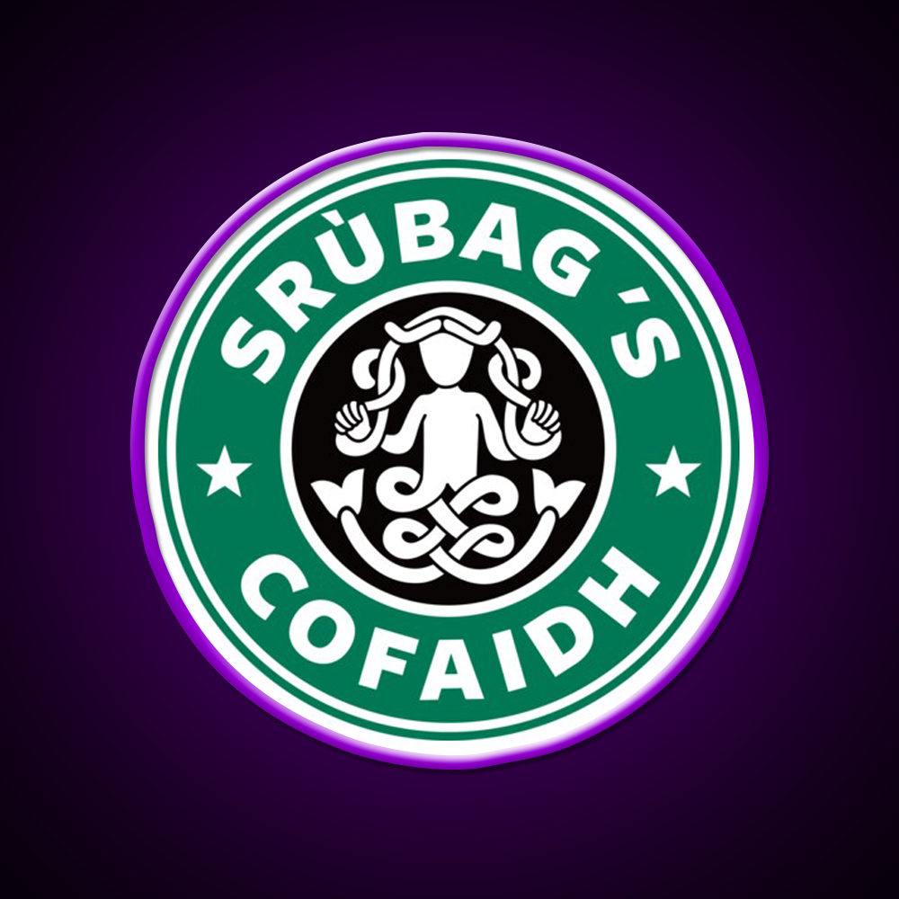 Gaelic Coffee Parody Whiskey Drink Bar Led Neon Sign Rgb Color