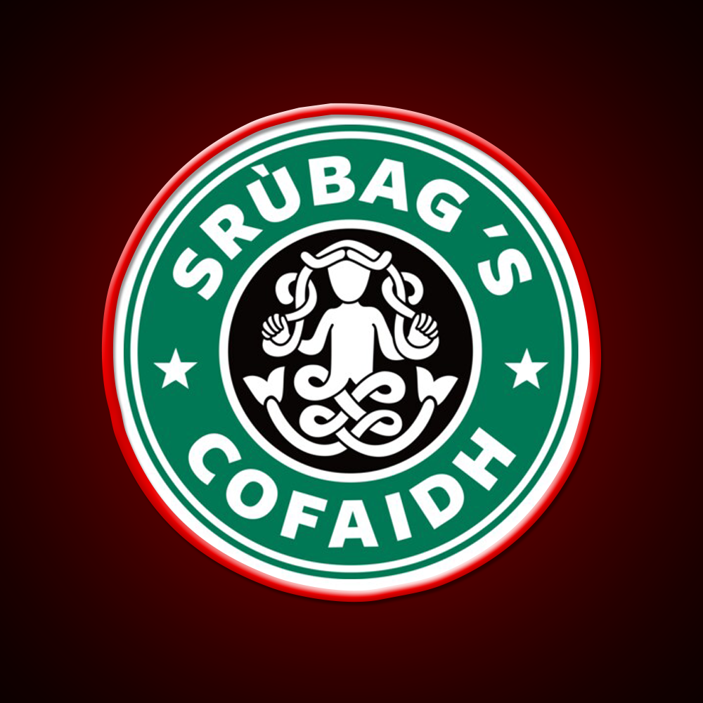 Gaelic Coffee Parody Whiskey Drink Bar Led Neon Sign Rgb Color