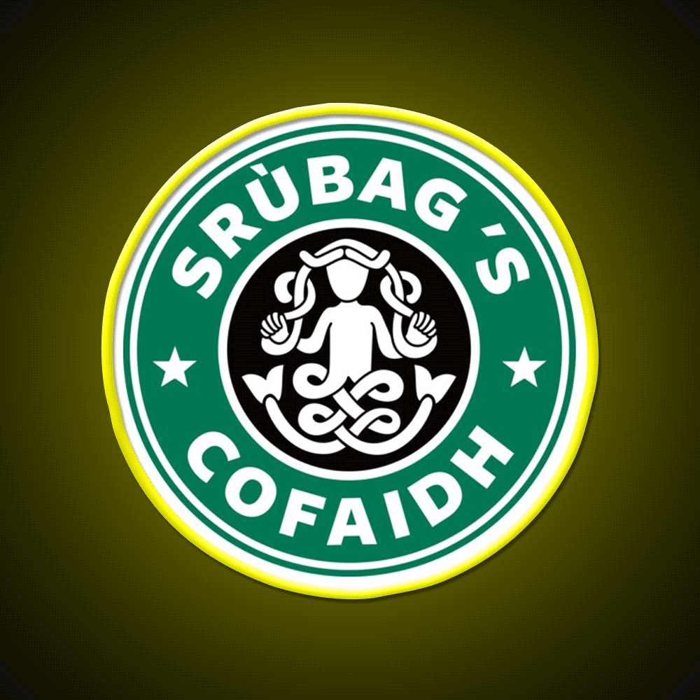 Gaelic Coffee Parody Whiskey Drink Bar Led Neon Sign Rgb Color