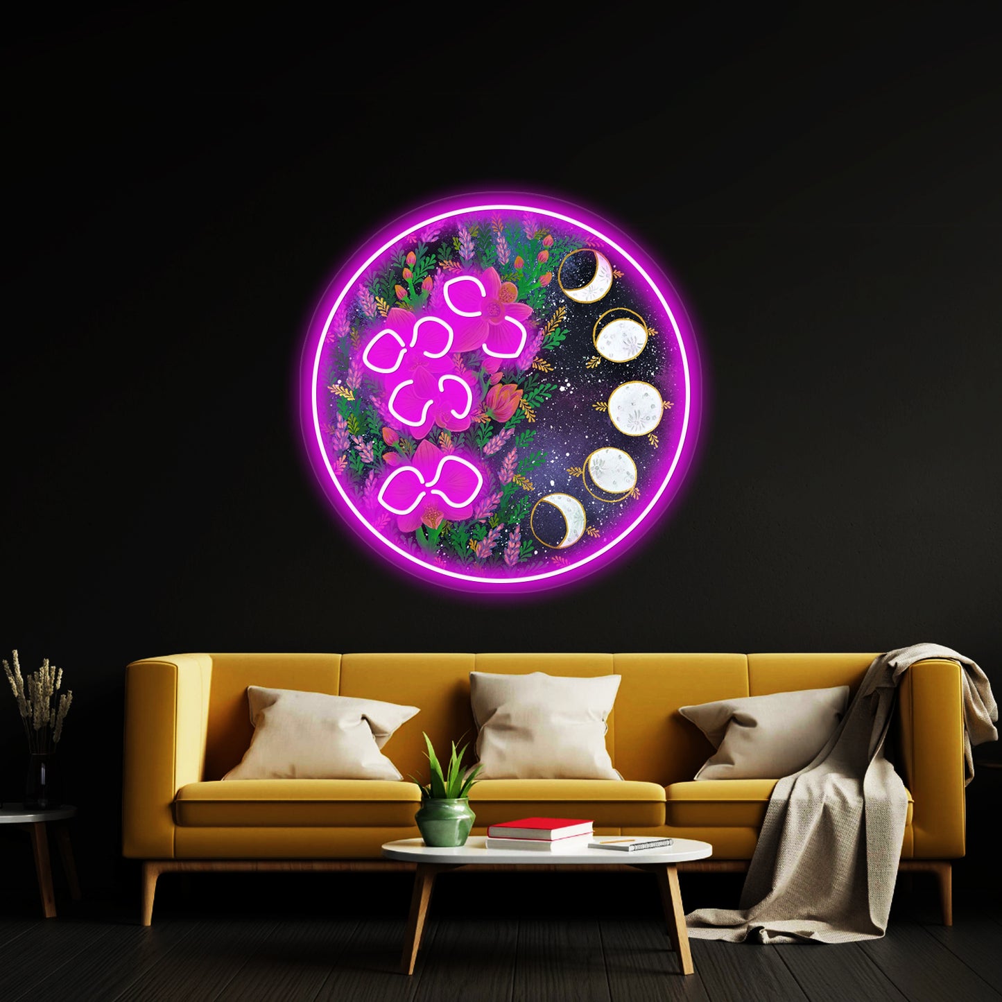 Galactic Orchids Rochi Art Deco Wall Artwork Neon Signs