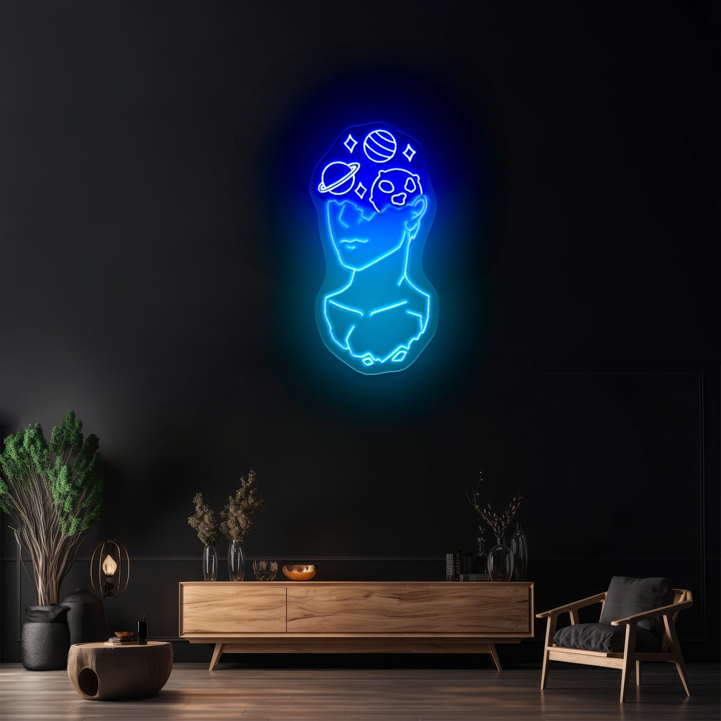 Galaxy Brain Led Signs For Room Kids Large Neon Signs