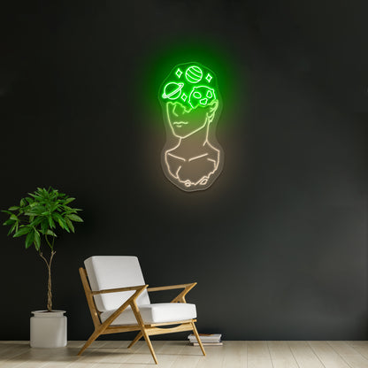 Galaxy Brain Led Signs For Room Kids Large Neon Signs