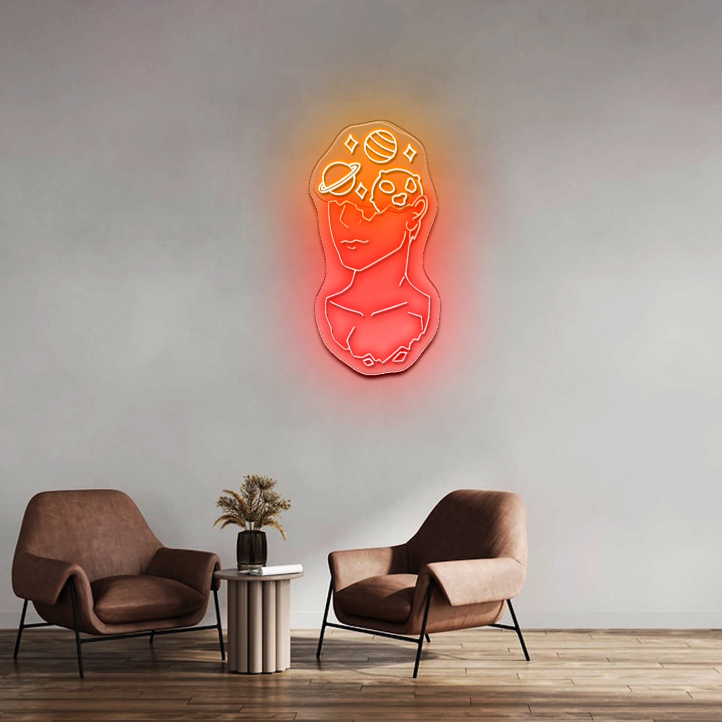 Galaxy Brain Led Signs For Room Kids Large Neon Signs