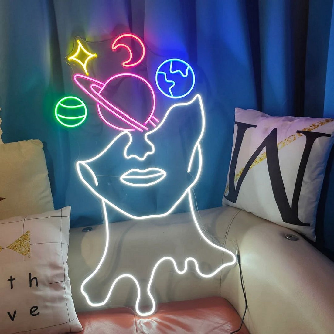 Galaxy Brain The Solar System Milky Way Led Sign Business Neon Sign