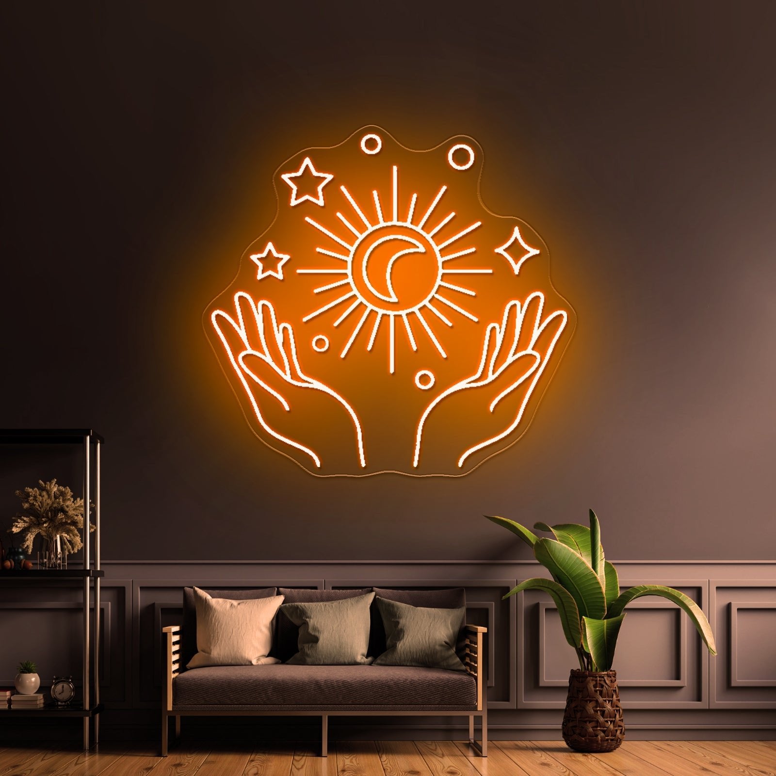 Galaxy Moon And Star Neon Sign Led Signs For Room - Shineneon