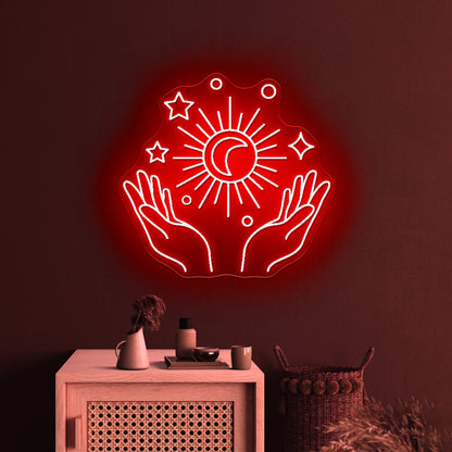Galaxy Moon And Star Neon Sign Led Signs For Room - Shineneon