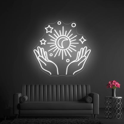 Galaxy Moon And Star Neon Sign Led Signs For Room - Shineneon