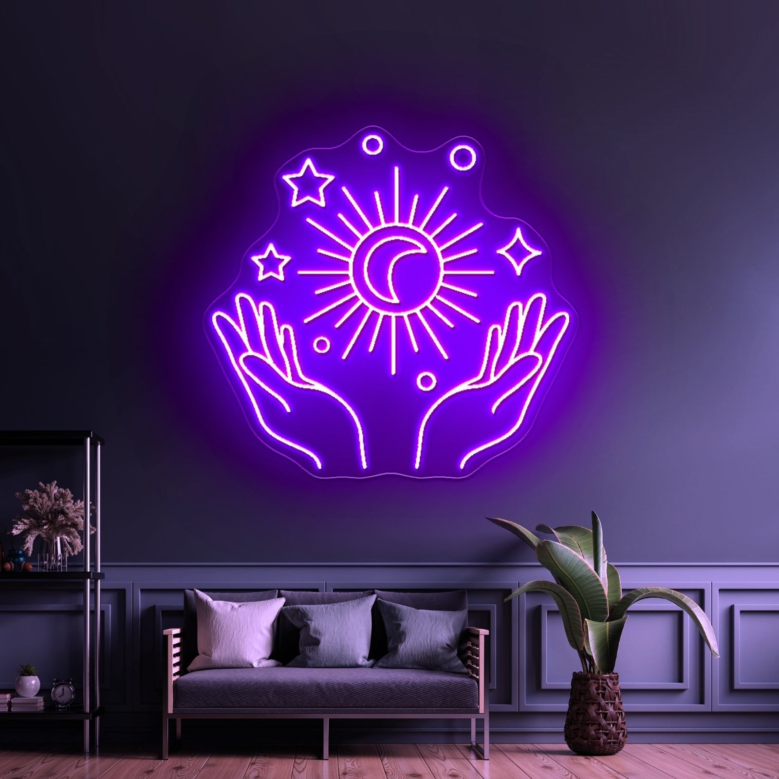 Galaxy Moon And Star Neon Sign Led Signs For Room - Shineneon