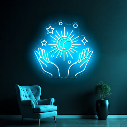 Galaxy Moon And Star Neon Sign Led Signs For Room