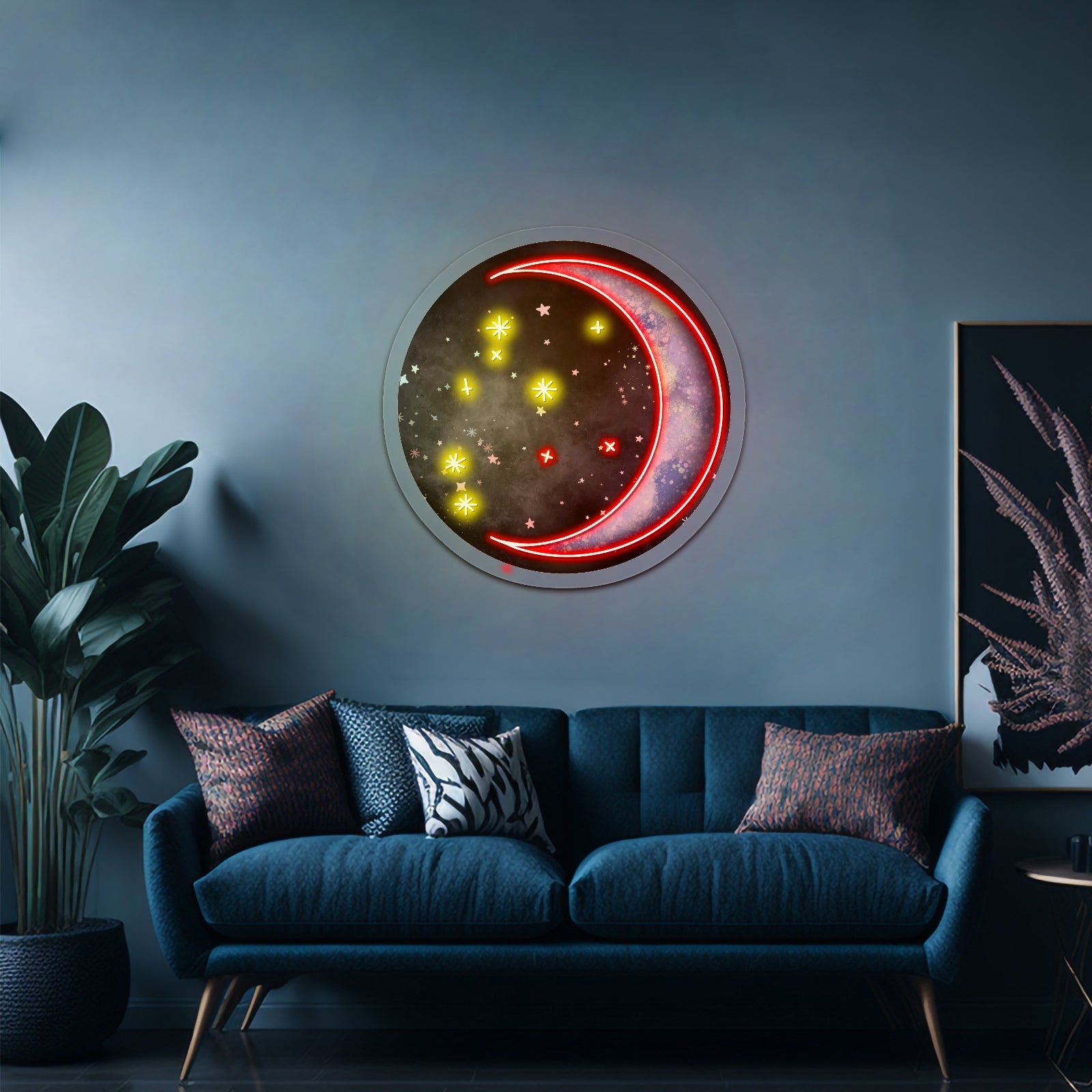Galaxy Moon Neon Sign Wall Art Decor - Shineneon