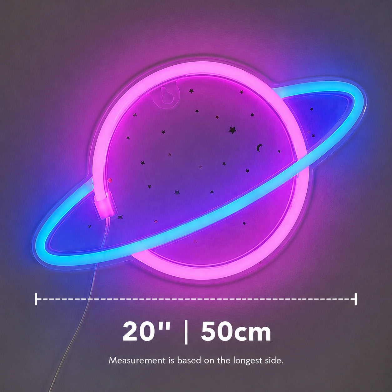 Galaxy Saturn Neon Sign LED Neon Sign size image
