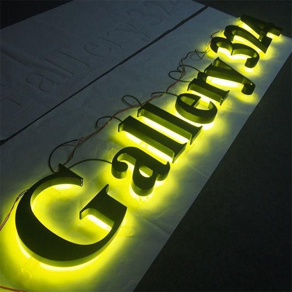 Gallery 324 3D Backlit Letters Business Metal Led Sign - Shineneon