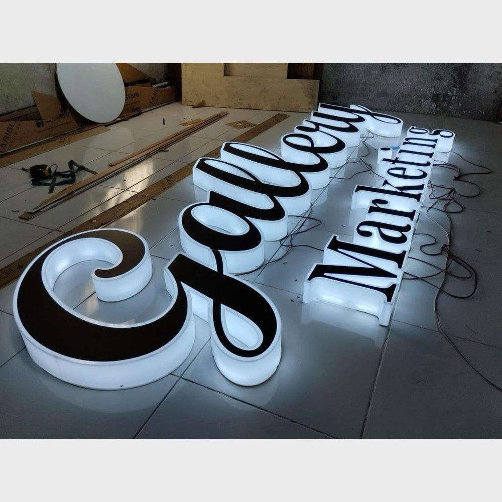 Gallery Marketing 3D Backlit Channel Letters Led Light Sign - Shineneon