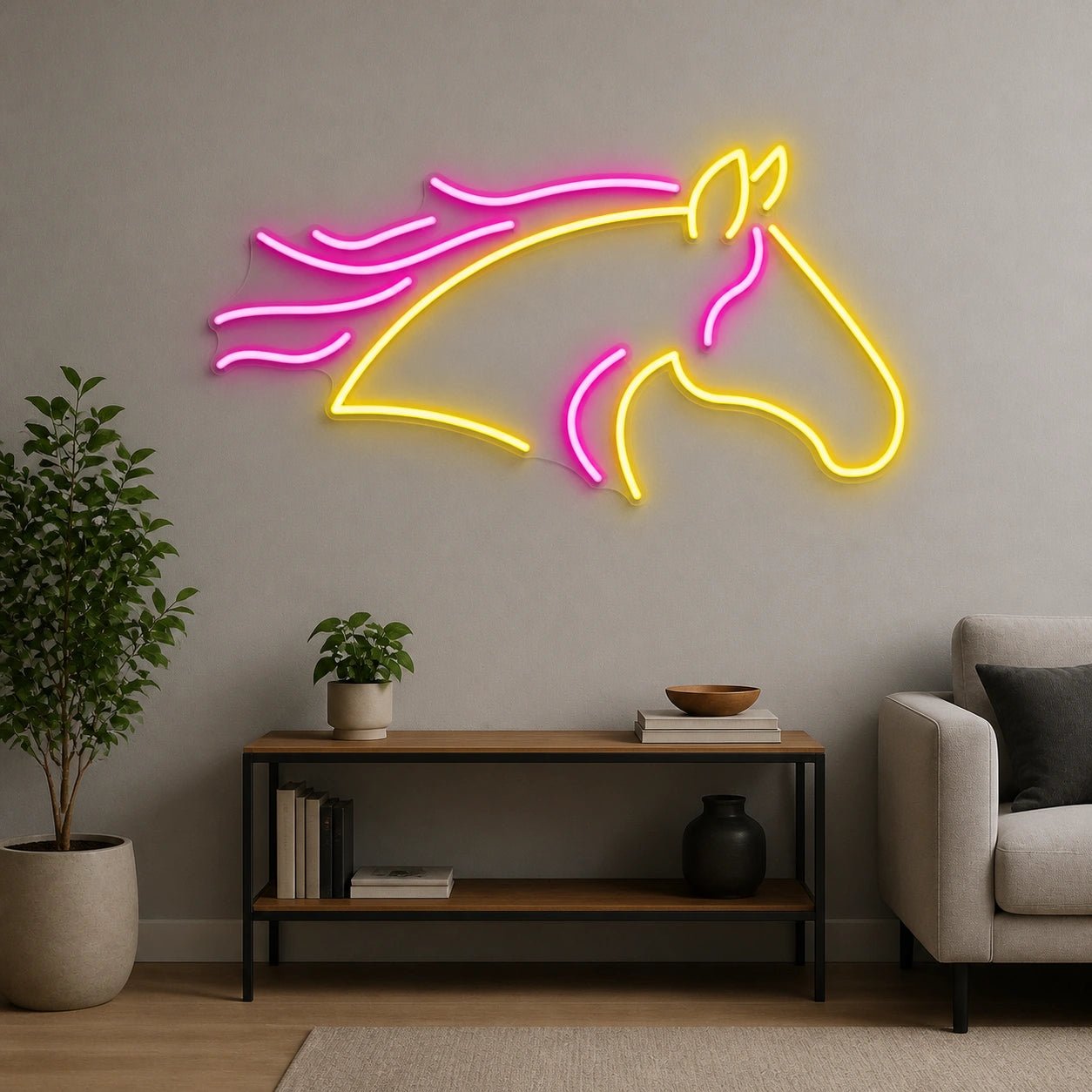 Galloping Horse Head Vintage LED Neon Sign - Shineneon