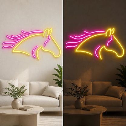 Galloping Horse Head Vintage LED Neon Sign - Shineneon