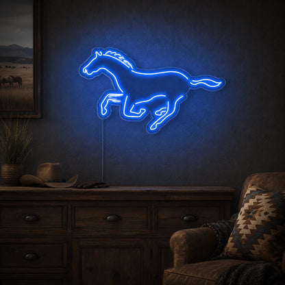 Galloping Horse LED Neon Sign size image