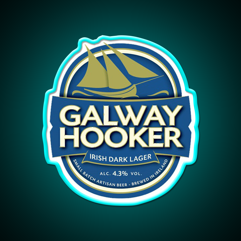 Galway Hooker Beer Bar Decor Led Neon Sign Rgb Color - Size and dimension reference