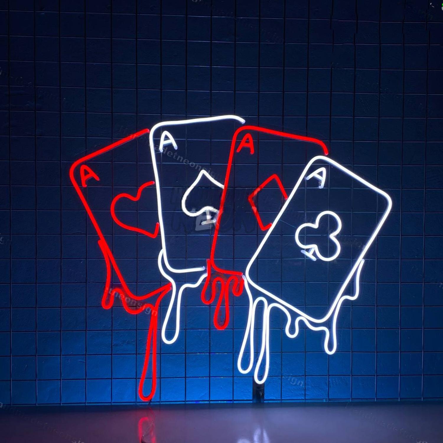 Gambler Poker Led Neon Sign Gambler Casino Wall Decoration | Shineneon