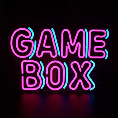 Game Box Pink Blue Led Neon Sign Gaming Room Decor | Shineneon