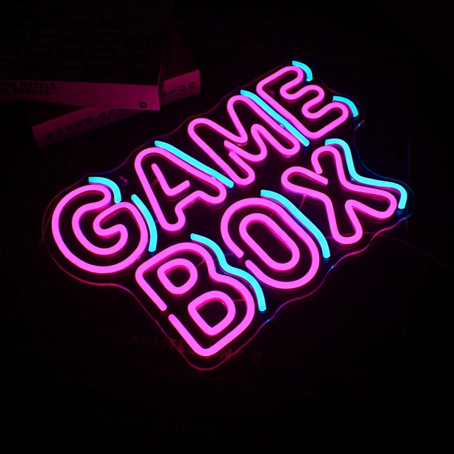 Game Box Pink Blue Led Neon Sign Gaming Room Decor | Shineneon