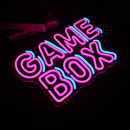 Game Box Pink Blue Led Neon Sign Gaming Room Decor | Shineneon